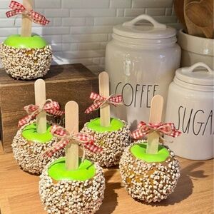 Artificial Caramel Apple Set of 2
